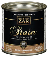 ZAR 50406 Interior Stain, Gray Cashmere, Liquid, 0.5 pt
